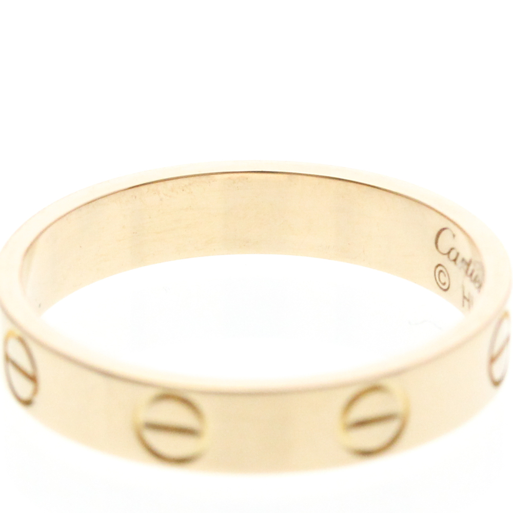 Cartier Mini Love Ring Pink Gold (18K) Fashion No Stone Band Ring Pink Gold - Picture 6 of 9